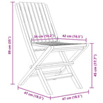 Folding Chairs 8 pcs 47x47x89 cm Solid Wood Teak