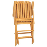 Folding Garden Chairs 4 pcs 61x67x90 cm Solid Wood Teak - Front View