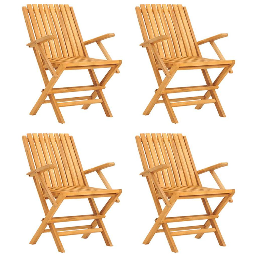 Folding Chairs 4 pcs 61x67x90 cm Solid Wood Teak