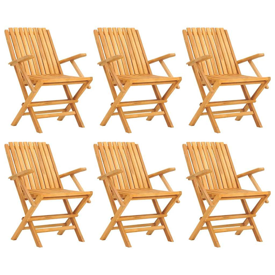 Folding Chairs 6 pcs 61x67x90 cm Solid Wood Teak