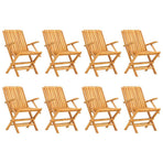 Folding Chairs 8 pcs 61x67x90 cm Solid Wood Teak