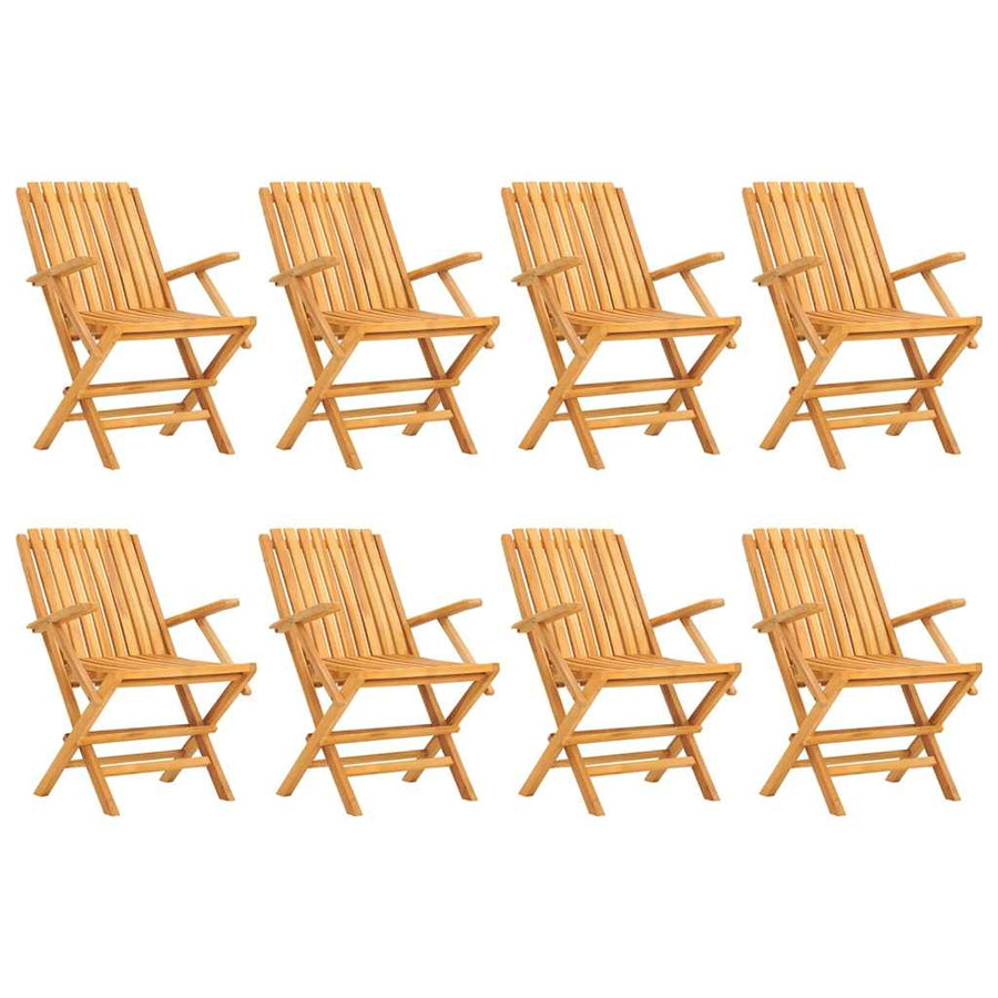 Folding Chairs 8 pcs 61x67x90 cm Solid Wood Teak