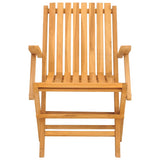 Folding Garden Chairs 8 pcs 61x67x90 cm Solid Wood Teak - Side View