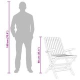 Folding Garden Chairs 8 pcs 61x67x90 cm Solid Wood Teak - Rear View