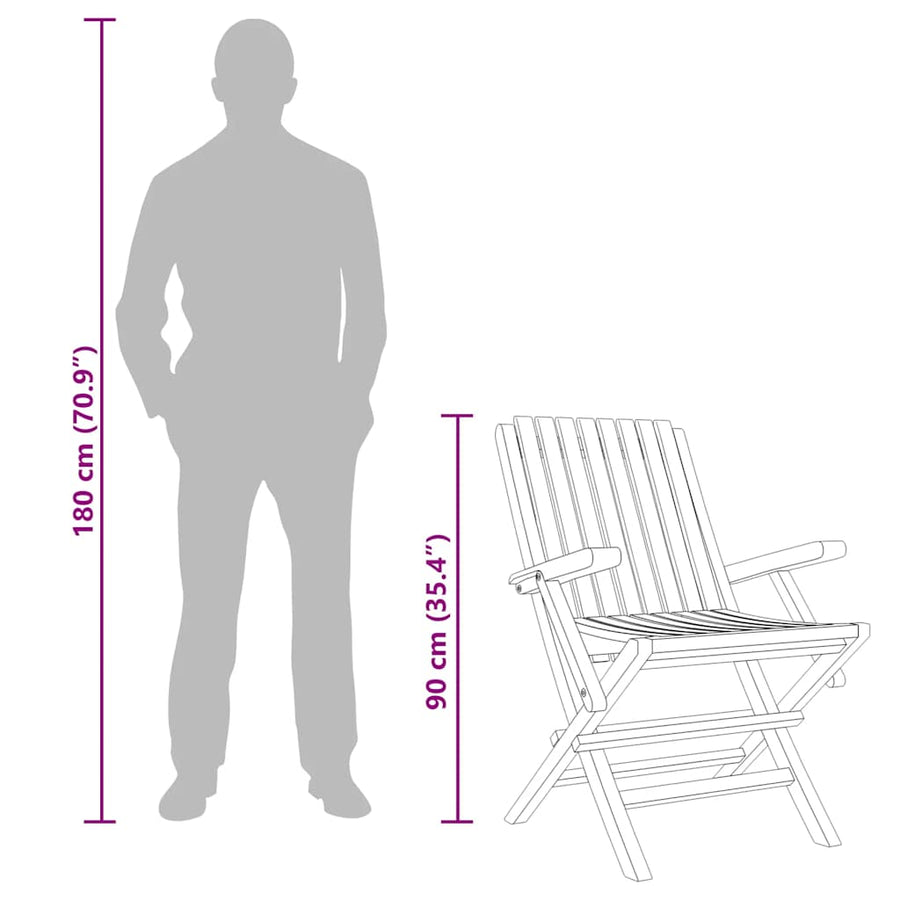 Folding Chairs 8 pcs 61x67x90 cm Solid Wood Teak