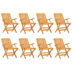 Folding Chairs 8 pcs 61x67x90 cm Solid Wood Teak