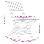 Folding Chairs 6 pcs 47x61x90 cm Solid Wood Teak