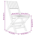 Folding Chairs 8 pcs 47x61x90 cm Solid Wood Teak