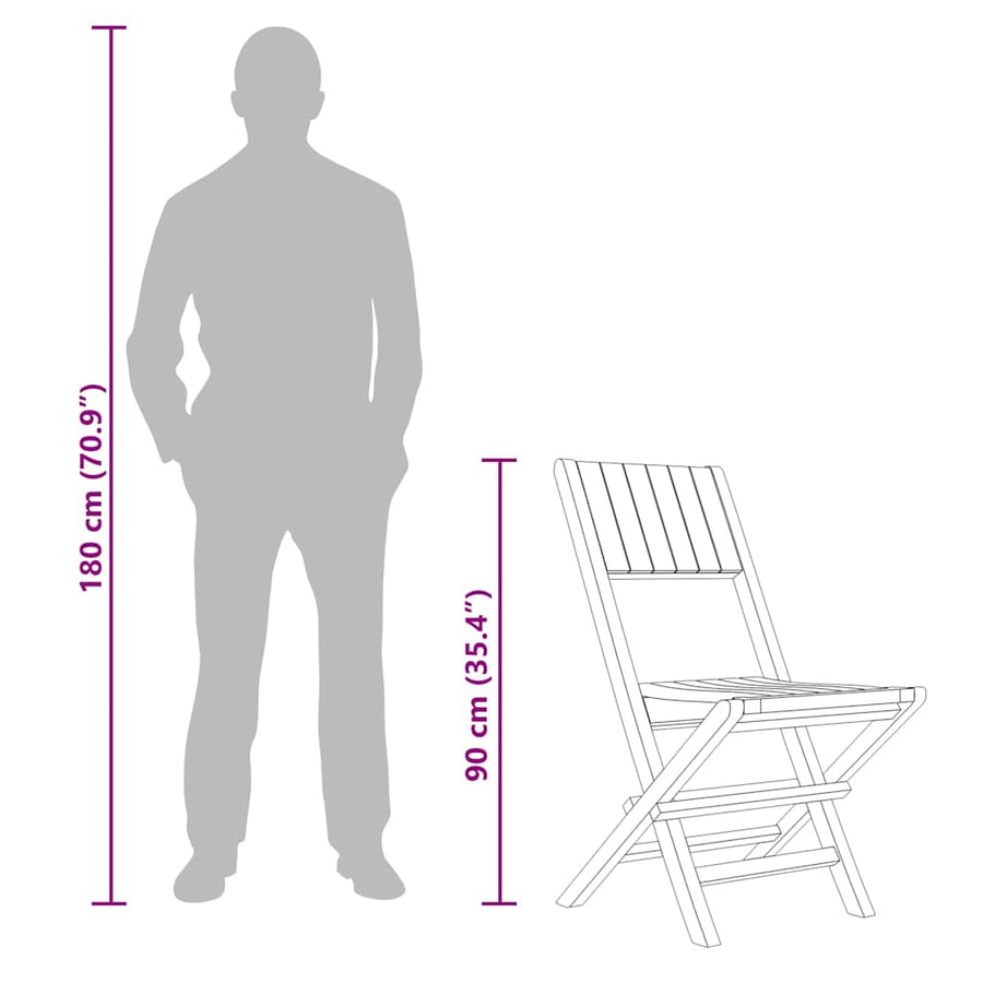 Folding Chairs 8 pcs 47x61x90 cm Solid Wood Teak