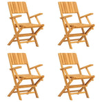 Folding Chairs 4 pcs 55x61x90 cm Solid Wood Teak