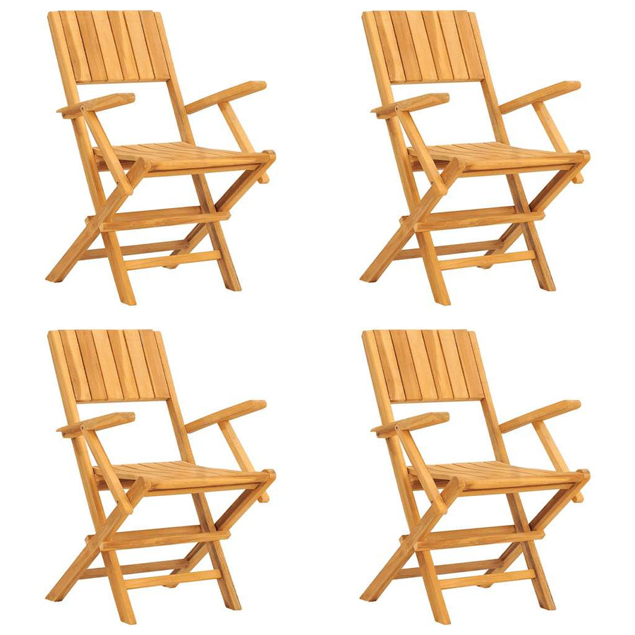Folding Chairs 4 pcs 55x61x90 cm Solid Wood Teak