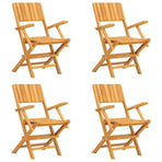 Folding Chairs 4 pcs 55x61x90 cm Solid Wood Teak