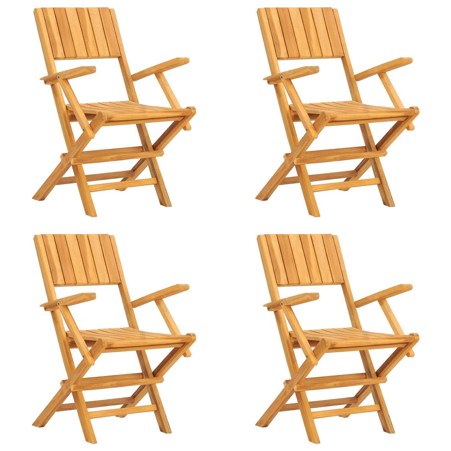 Folding Chairs 4 pcs 55x61x90 cm Solid Wood Teak