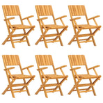 Folding Chairs 6 pcs 55x61x90 cm Solid Wood Teak