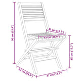 Folding Garden Chairs 4 pcs 47x62x90 cm Solid Wood Teak