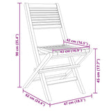 Folding Garden Chairs 8 pcs 47x62x90 cm Solid Wood Teak