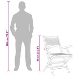 Folding Garden Chairs 4 pcs 55x62x90 cm Solid Wood Teak