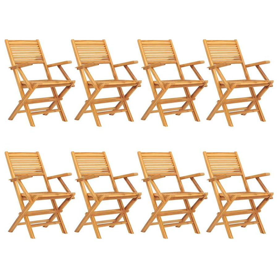 Folding Chairs 8 pcs 55x62x90 cm Solid Wood Teak