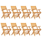 Folding Chairs 8 pcs 55x62x90 cm Solid Wood Teak