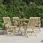 Folding Chairs 4 pcs Grey 56x61x89 cm Solid Wood Teak