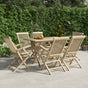 Folding Chairs 6 pcs Grey 56x61x89 cm Solid Wood Teak
