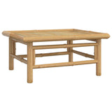 6 Piece Garden Lounge Set with Taupe Cushions  Bamboo - Rear View