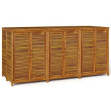 Garden Storage Box 210x87x104 cm Solid Wood Acacia - Front View