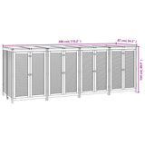 Garden Storage Box 280x87x104 cm Solid Wood Acacia - Low Angle