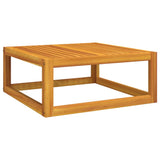 4 Piece Garden Lounge Set with Green Cushions Solid Wood - Close-Up Angle