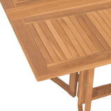 Garden Dining Set 7 pcs Brown Solid Teak wood