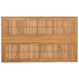 Garden Dining Set 7 pcs Brown 140 x 80 x 75 cm Solid Teak wood - Low Angle