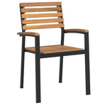 5 Piece Garden Dining Set Solid Wood Acacia and Metal