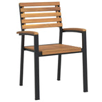7 Piece Garden Dining Set Solid Wood Acacia and Metal