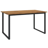 7 Piece Garden Dining Set Solid Wood Acacia and Metal