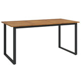 5 Piece Garden Dining Set Solid Wood Acacia and Metal - 45-Degree Angle