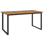 7 Piece Garden Dining Set Solid Wood Acacia and Metal