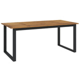 7 Piece Garden Dining Set Solid Wood Acacia and Metal - 45-Degree Angle
