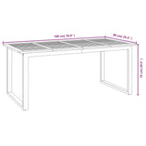 7 Piece Garden Dining Set Solid Wood Acacia and Metal - Low Angle