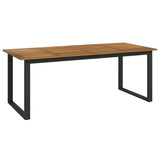 9 Piece Garden Dining Set Solid Wood Acacia and Metal - 45-Degree Angle