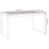 5 Piece Garden Dining Set Solid Wood Acacia and Metal - Low Angle