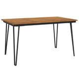 5 Piece Garden Dining Set Solid Wood Acacia and Metal
