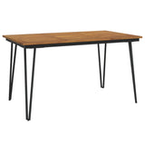 7 Piece Garden Dining Set Solid Wood Acacia and Metal - 45-Degree Angle