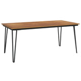 7 Piece Garden Dining Set Solid Wood Acacia and Metal - 45-Degree Angle