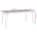 7 Piece Garden Dining Set Solid Wood Acacia and Metal - Low Angle
