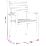 7 Piece Garden Dining Set Solid Wood Acacia and Metal - Low Angle