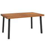 5 Piece Garden Dining Set Solid Wood Acacia and Metal - 45-Degree Angle