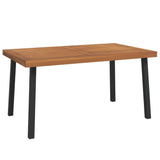 7 Piece Garden Dining Set Solid Wood Acacia and Metal - 45-Degree Angle
