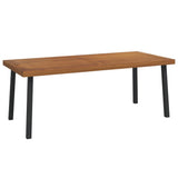 9 Piece Garden Dining Set Solid Wood Acacia and Metal