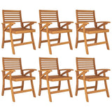 7 Piece Garden Dining Set Solid Wood Acacia