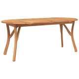 7 Piece Garden Dining Set Solid Wood Acacia - Close-Up Angle